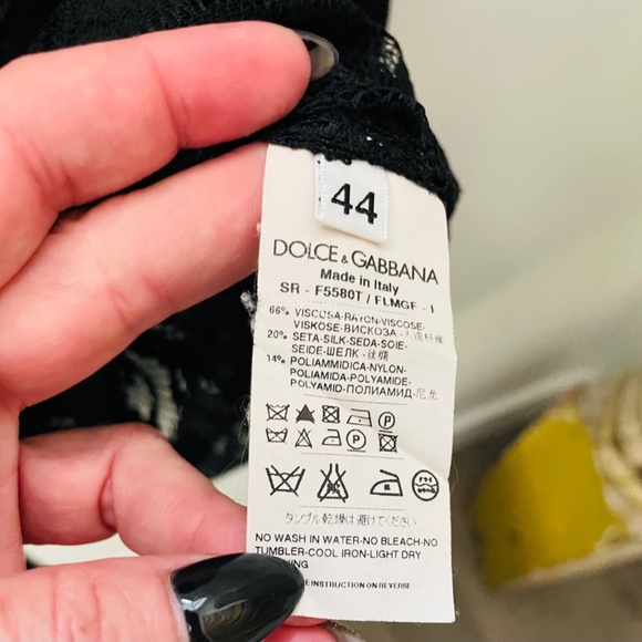 Dolce & Gabbana Black Lace Blouse - Picture 4 of 5